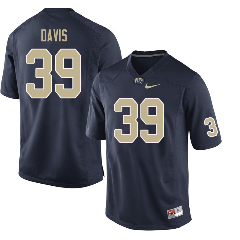 Men #39 Wendell Davis Pittsburgh Panthers College Football Jerseys Sale-Navy